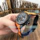 Clone Rolex Daytona Black Carbon Fiber Watch Orange Rubber Strap (4)_th.jpg